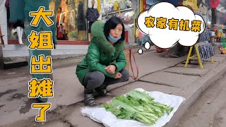 The eldest sister has too many vegetables to eat, so I sell them at the market