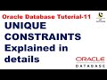 UNIQUE CONSTRAINTS Explained in details || || Oracle Database Tutorial ||Database Interview Question