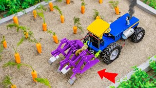 DIY tractor modern plough machine | Agricultural Growing Carrot field | @SunFarming | @Farmdiorama