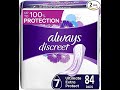 Amazon com  Always Discreet Ultimate Extra Protection Incontinence & Postpartum Pads with Rapid Dry,