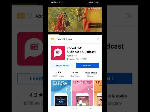 Instalación de la aplicación Pocket FM AUDIOBook kre…..