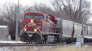 CPKC 253 NB and 358 SB at Fifth Street Clinton, IA January 24, 2025