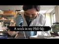 A week in my PhD life - Final year