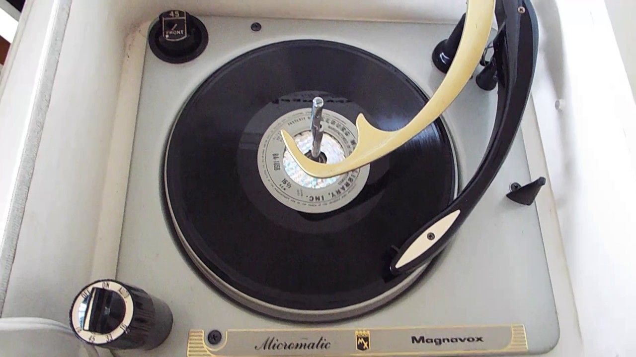 Magnavox Automatic Portable Record Player Playing A 16 RPM Record ...