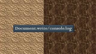 document.write & console.log Method in JS