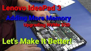 How To Upgrade SSD & Memory Lenovo Ideapad 3 15.6 Laptop.