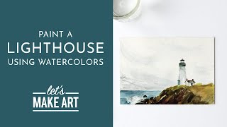 Let's Paint a Lighthouse | Watercolor Tutorial with Sarah Cray