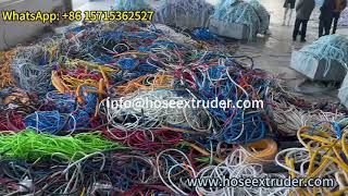 PVC layflat hose recycling and yarn