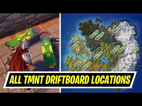 All TMNT Driftboard Locations in Fortnite (Map)