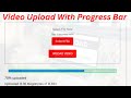 File Upload With Progress Bar Using PHP  MySQL and JavaScript || Upload Video With Progress Bar