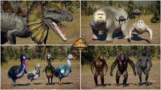 ALL NEW 110 MODDED DINOSAURS AND CREATURES IN CALIFORNIA | JURASSIC WORLD EVOLUTION 2