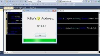 Create a Stupid POS GUI to track a killer's IP address.