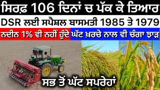 Pusa Basmati 1985 \u0026 1979 ਘੱਟ ਖ਼ਰਚਾ , ਘੱਟ ਸਮਾਂ , ਵੱਧ ਝਾੜ , ਚੰਗਾਂ ਰੇਟ