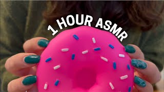 1 HOUR ASMR + it changes every minute! Tapping and scratching on random things for sleep :)