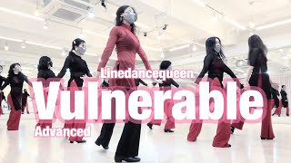 Vulnerable Line Dance l Advanced l 벌너러블 라인댄스ㅣLinedancequeen