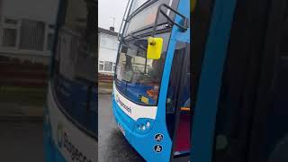 Rare on the stagecoach 10 double decker and displaying low simonside