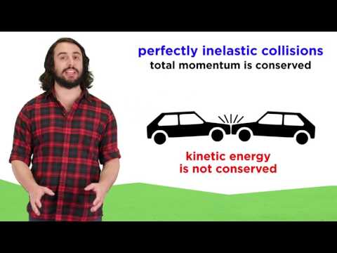 What happens to kinetic energy when two objects collide?