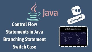 #40 Branching Statement Switch Case in Java | Switch case with examples