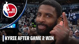 'Sorry Dad, I love you' - Kyrie Irving on FT shooting in Game 2 win vs. Timberwolves | NBA on ESPN