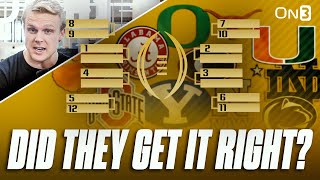 NEW College Football Playoff Rankings REACTION | Oregon, Georgia, Ohio St, Miami | What'd They MISS