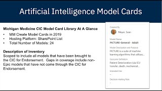 Building Transparency: Artificial Intelligence Model Cards Inventory