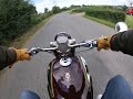 ariel red hunter nh350 1955 on a run through the somerset country lanes