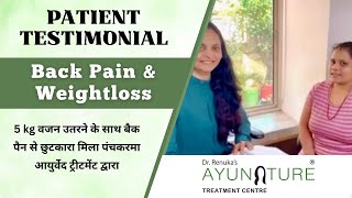 Ayurvedic Panchakarma Treatment for Back Pain | Dr Renuka Siddhapura - Ayurvedic Consultant