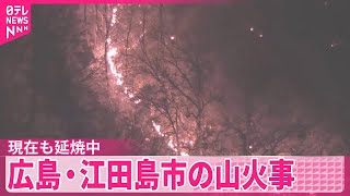 【現在も延焼中】広島・江田島市の山火事  海自射撃場付近の山林で17日発生