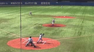 1回裏 常総学院ー平塚学園 2014年秋季関東大会準々決勝