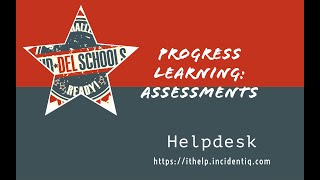 Progress Learning: Assessments