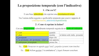 La proposizione subordinata temporale con l'indicativo in Latino : l'essenziale in 10 minuti!