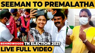 ஓட்டு போட்ட பின் இளைஞர்களுடன் SELFIE எடுத்து கொண்ட சீமான்! | TN ELECTION 2021