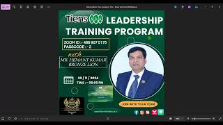 LEADERSHIP TRAINING PROGRAM BY MR. HEMANT KUMAR BRONZE LION 🦁 | TIENS INDIA | HST GROUP OFFICIAL