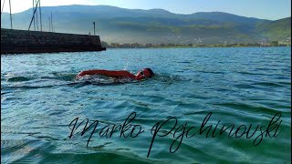 Marko Pejchinovski becomes the first person to swim from Ohrid to St. Naum