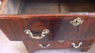 Mahogany 1930's Georgian design chest on chest