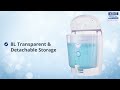 kent pristine uv – fully automatic uv water purifier i wall mountable i transparent detachable tank