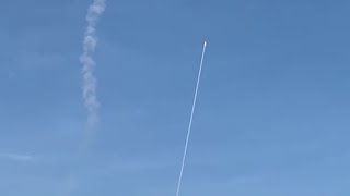 Rockets across the sky in Israel