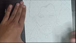 How to draw Allu Arjun , pushpa drawing outline tutorial
