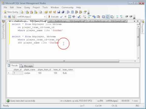 SQL: Understanding the JOIN clause in the SELECT statement SQL: Understanding the JOIN clause in the SELECT statement