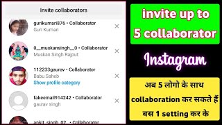 how to collaborate 5 person on instagram | instagram 5 collaborators | instagram 1 post 5 account