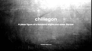 What does chiliagon mean