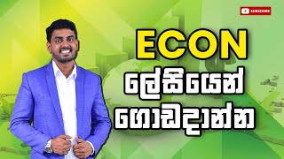 අමාරුයි  කියන econ ගොඩ දාමුද | A/L econ tutorial