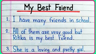 Essay on my best friend 15 lines | My best friend girl essay 15 lines in English | Best Friend essay
