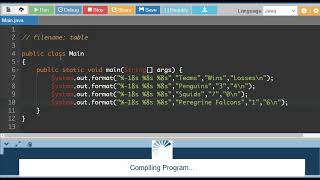 Java Output Lesson 02) Table Format