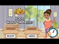 wanting vs. needs needing vs. wants kids animation video kids animation video