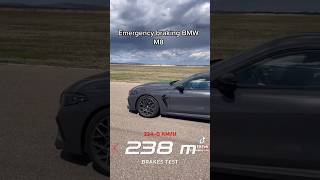 emergency braking BMW M8 | Braking at 234 km/h 238 meters