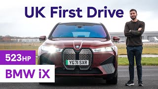 BMW iX UK Review: 523hp e-tron rival tested | 4K