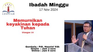 Ibadah Umum GPdI Losufan Minggu, 17 November 2024