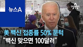 美 백신 접종률 50% 문턱…바이든 “백신 맞으면 100달러” | 뉴스A