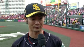 【プロ野球パ】先制2ランHRの明石のヒーローインタビュー 2015/09/12 E-H